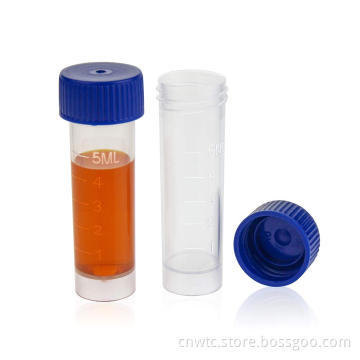5ml Lab Polypropylene Storage Vials with Screw Top for Cryogenic Use